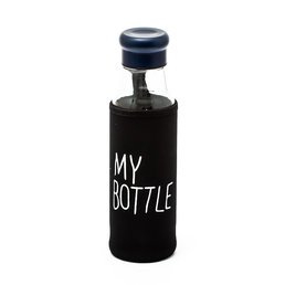 Термос My Bottle, стекло, с синей крышкой, 550 мл